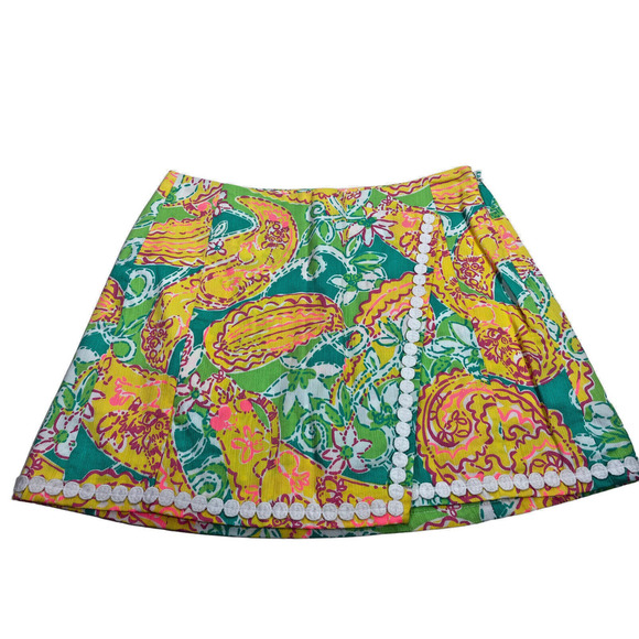 Lilly Pulitzer Dree Skort 00 Pop Goes the Lemur Rare Print Womens Built in Short - Picture 1 of 5